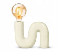 Lampa stołowa ceramiczna do salonu sypialni dla dziecka ecru POP SERPENT