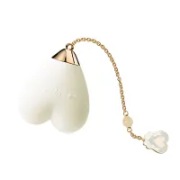 zalo baby heart vanilla white masażer z aplikacją, silikon softek, 8 trybow