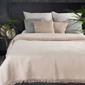 Koc akrylowy z frędzlami AKRYL7A 220x240 beżowy