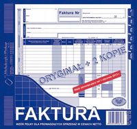 FAKTURA VAT 2/3 A-4 (PEŁNA  ORYG. +2K) 102-XE