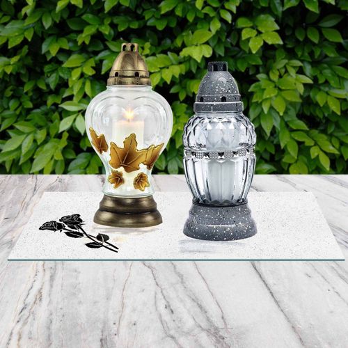 SZKLANA PODSTAWKA POD ZNICZE Z DEDYKACJĄ 25x25cm 493e na Arena.pl