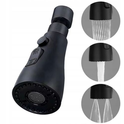 PRZEDŁUŻACZ KRANU KUCHENNEGO AERATOR PERLATOR 3 FUNKCJE 360° CZARNY LOFT 2s na Arena.pl