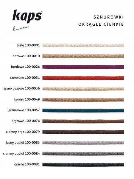 90 CM OKRAGLE CIENKIE BIALE - SZNUROWADLA zdjęcie 3