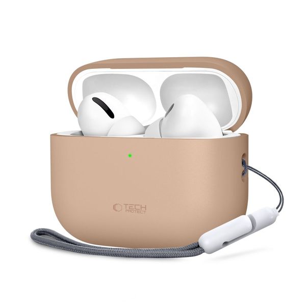 tech-protect silicone apple airpods pro 3 caffe latte zdjęcie 1