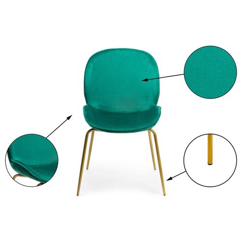 Krzesło Lori Gold Dark Green na Arena.pl