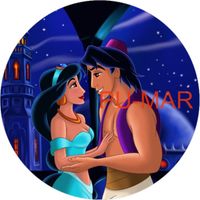 Opłatek na tort Urodziny Aladyn Latający Dywan