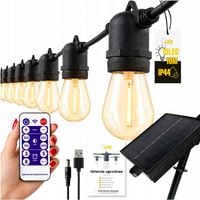 GIRLANDA OGRODOWA Led Solution Solarna 10m 10 żarówek E27 Biały Ciepły