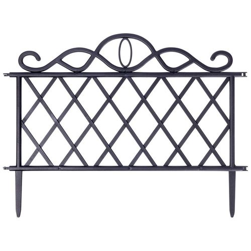 Płotek ogrodowy czarny 48x27 cm 5 szt. na Arena.pl