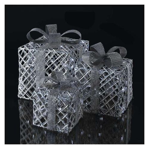 Prezent Świąteczny LED Dekoracja Świąteczna Podświetlany LED srebrny timer na Arena.pl