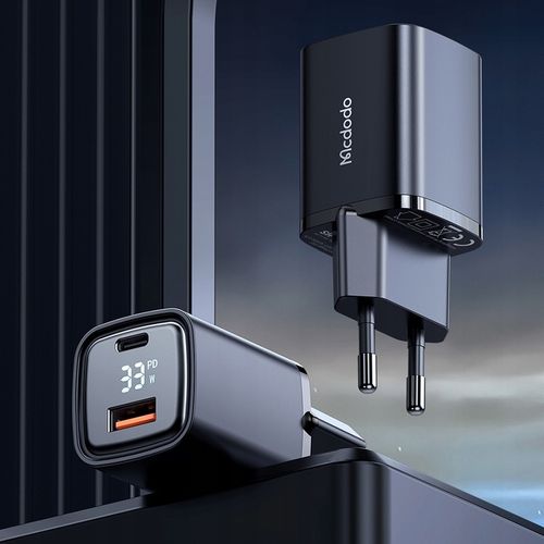 MCDODO SZYBKA ŁADOWARKA SIECIOWA DO TELEFONU 2X USB USB-C GAN 33W MIERNIK na Arena.pl