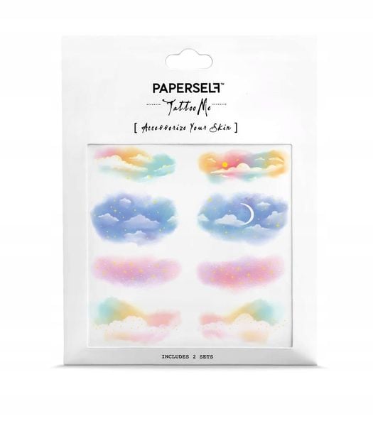 Paperself tatuaż wodny tymczasowy Clouds zdjęcie 1