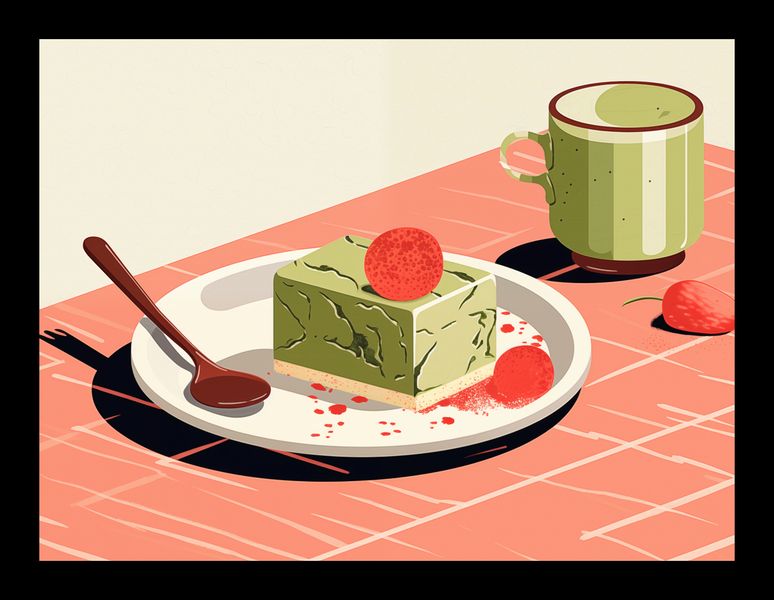 Plakat 20x15cm Deser Matcha zdjęcie 2