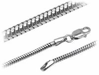 Gruby srebrny łańcuszek żmijka linka snake 55 cm srebro 925 ML262