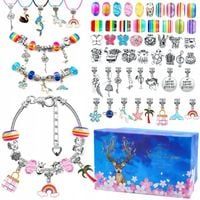 KREATYWNY ZESTAW DO ROBIENIA BRANSOLETEK BIŻUTERII NASZYJNIKÓW PREZENT DIY