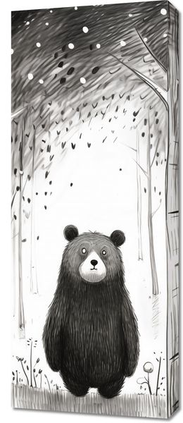 Obraz 40x100cm Ciekawski Miś zdjęcie 1