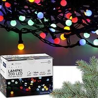 LAMPKI LED CHOINKOWE ZEWNĘTRZNE WEWNĘTRZNE 200 LAMPEK 8 FUNCKJI 16+3 M