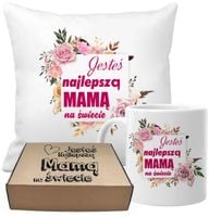 ZESTAW PODUSZKA I KUBEK ORYGINALNY PREZENT MAMA DZIEŃ MATKI URODZINY MAMY