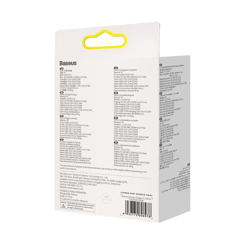 Baseus ładowarka sieciowa Compact 3 x USB biała 17W na Arena.pl