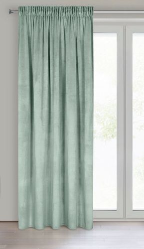 Zasłona zaciemniająca welwetowa na taśmie MELANIE 140X270 j. miętowa na Arena.pl