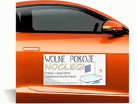 Magnes na samochód reklama magnetyczna 60x30 POKOJE NOCLEGI różne wzory