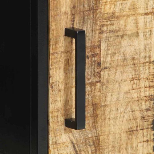 Szafka Nocna brązowo-czarny 30 x 30 x 40 cm Lite drewno mango na Arena.pl