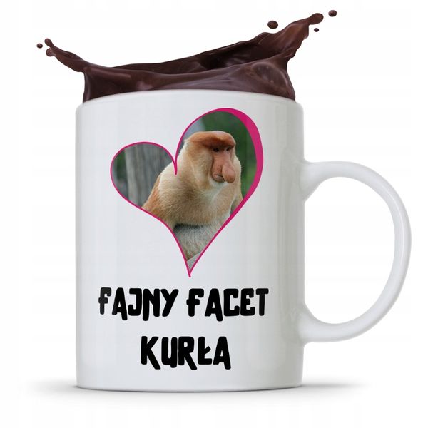 Kubek Prezent Dla Chłopaka Fajny Facet Kurła Z Nadrukiem Ze Zdjęciem zdjęcie 1