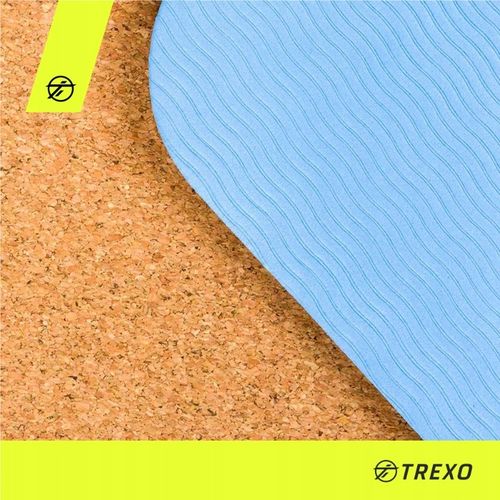 Mata do ćwiczeń jogi TREXO Korkowa TPE 6 mm na Arena.pl