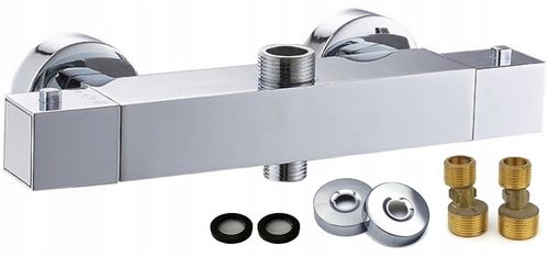 BATERIA TERMOSTATYCZNA DO KABINY PRYSZNICOWEJ NATRYSKOWEJ TERMOSTAT CHROM na Arena.pl