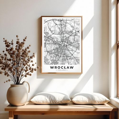 Plakat mapa Wrocław plan miasta 70x100 cm na Arena.pl