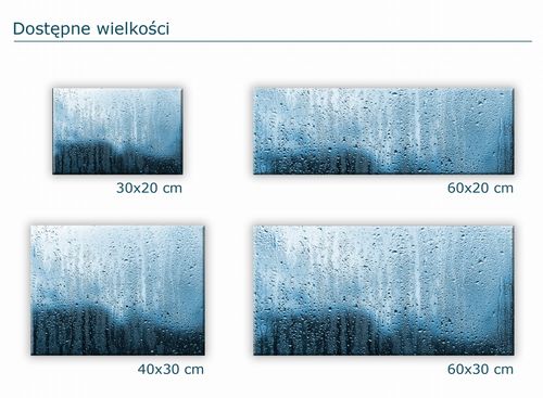 SZKLANA DESKA KUCHENNA 60x20 106c Deszcz na Arena.pl