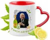 Kaczyński Kubek Czerwony Z Uszkiem W Kształcie Serca Na Prezent
