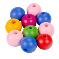 Drewniane koraliki KULA kulka 20mm mix 10szt.