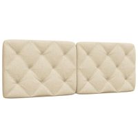Poduszka na wezgłowie, kremowa, 120 cm, tkanina
