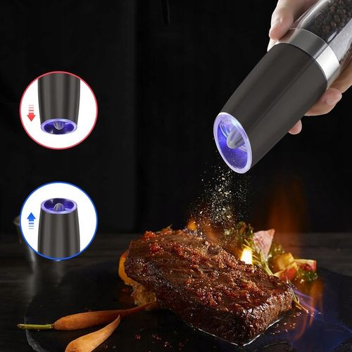 ELEKTRYCZNY MŁYNEK DO PIEPRZU ZESTAW 2 SZT MŁYNKÓW DO SOLI I PIEPRZU, Z LED na Arena.pl