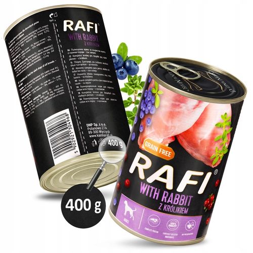 MOKRA KARMA DOLINA NOTECI RAFI ADULT BEZ ZBÓŻ PUSZKA MIX SMAKÓW 24 x 400G na Arena.pl