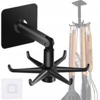 WIESZAK SAMOPRZYLEPNY Z HACZYKAMI HACZYK OBROTOWY KUCHENNY ORGANIZER 360°