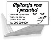 Wizytówki firmowe reklamowe 100 szt różne wzory STYLIZACJA PAZNOKCI RZĘS