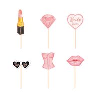 Pikery dekoracje do muffinek babeczek wieczór panieński Bride to Be, 6 szt.