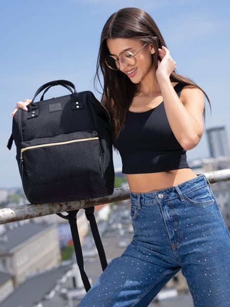 plecak materiałowy ptn alfa-5983 black zdjęcie 5