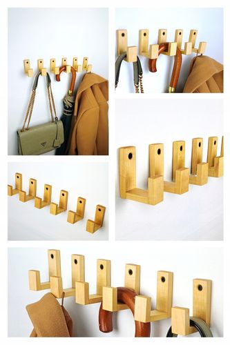 Wieszaki Dziecięce drewniane Haczyk na Kubki ubrania pojedynczy na ścianę na Arena.pl