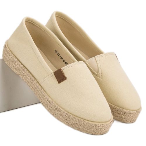 Beżowe Espadryle Slip On r.38 na Arena.pl