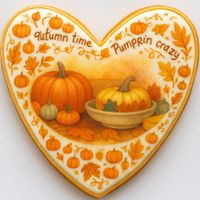 CIASTKO LUKROWANE PUMPKIN MENU ROZ.L SERCE RĘCZNIE ROBIONE