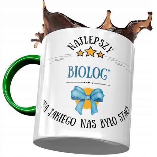 Kubek Zielony Dla Biologa Najlepszy Biolog Prezent Z Nadrukiem Ze Zdjęciem na Arena.pl