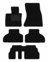 Dywaniki samochodowe welurowe do: BMW X5 F15 2013- 7-osobowy czarne