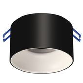Metalowa lampa podtynkowa Panama do salonu czarna biała