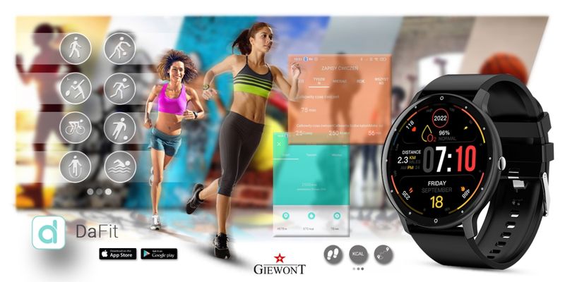 Smartwatch Giewont GW120-2 PRO Czarny zdjęcie 12