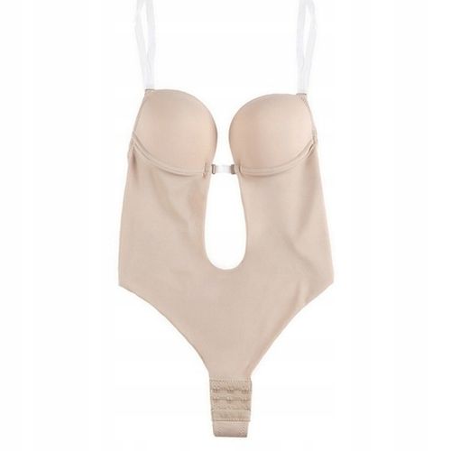 Body Damskie Do Sukienki Bez Pleców Plunge Silikonowe Ramiączka Stringi XL na Arena.pl
