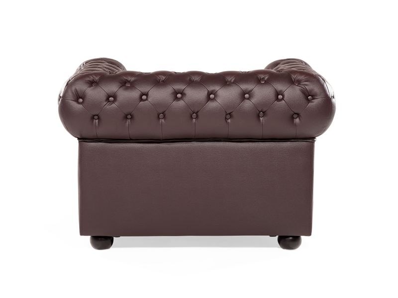 Fotel skórzany brązowy CHESTERFIELD zdjęcie 4