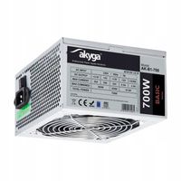 Akyga Zasilacz ATX 700W PPFC P8 4+4p 2x PCI-E 6+2pin 5x SATA 2x Molex