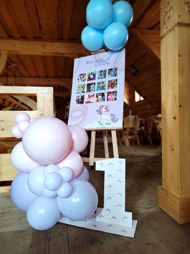 Balony Pastelowe Dekoracje Balonowe Urodzinowe Komunia Chrzest Błękit na Arena.pl